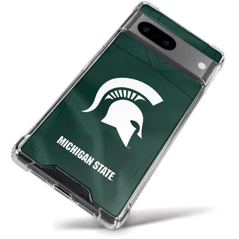 Michigan State University Green Jersey Google Pixel 8 Clear Case